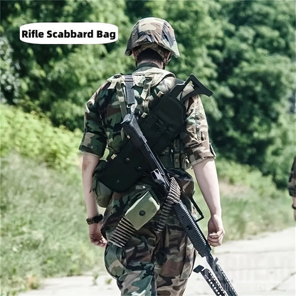 Tactical Shotgun Holster with MOLLE System – 19" 600D Oxford Cloth, Adjustable Strap & Shell Loops, Lightweight Hunting & Shooting Scabbard