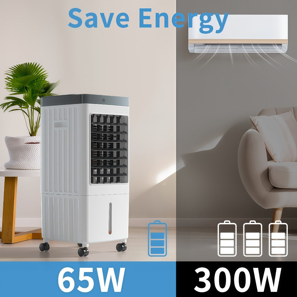 Portable Air Conditioner Evaporative Air Cooler with Remote, 40Hrs Cooling, 2.6 Gal Tank, 3 Speeds
