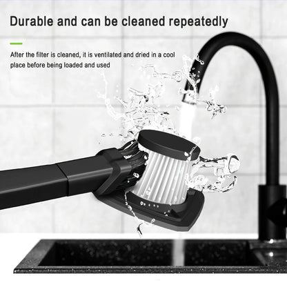 Handheld Cordless Vacuum Cleaner with Powerful Suction – Portable USB Rechargeable Mini Vacuum with Multiple Accessories for Car, Home