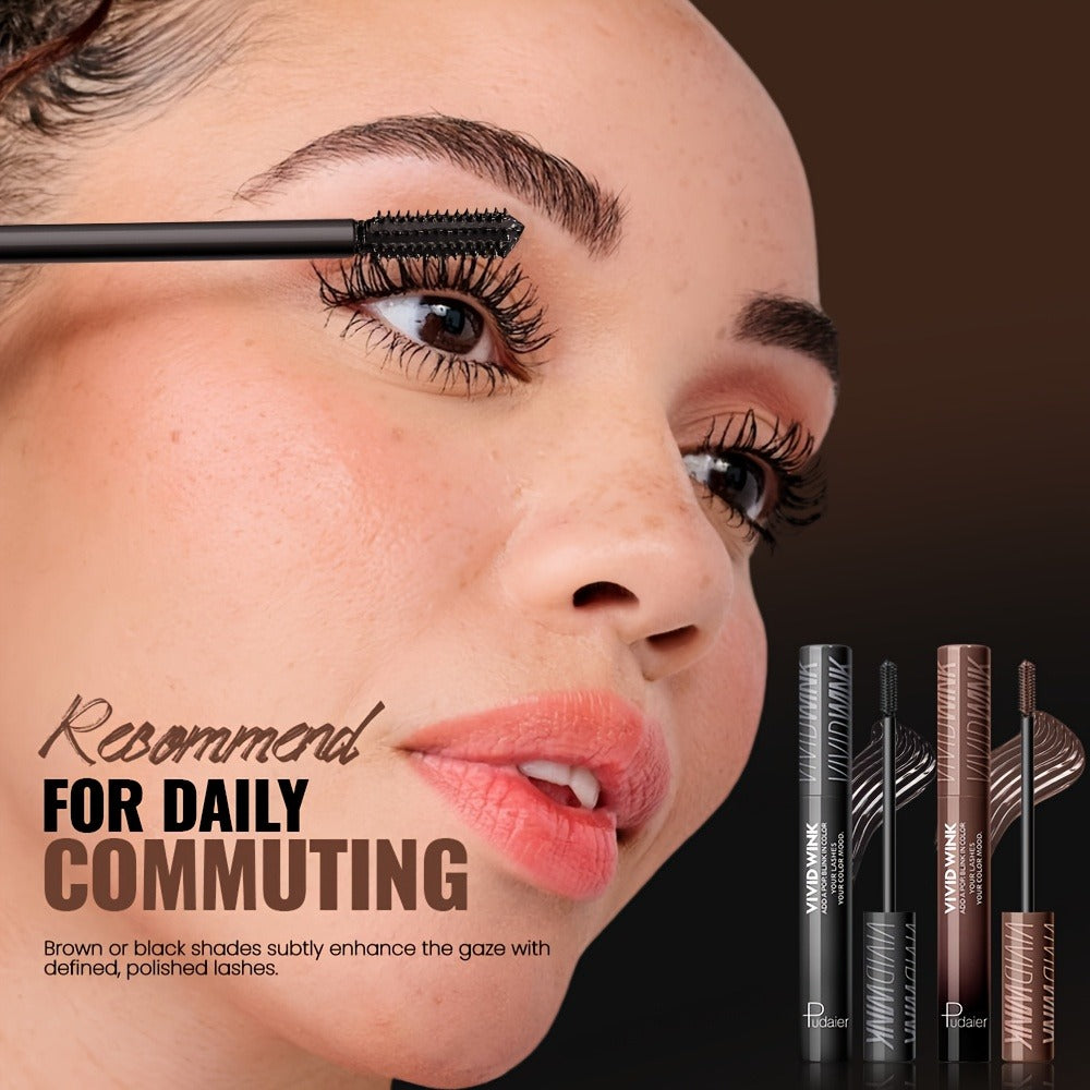Colored Mascara in Five Numbered Shades with Slim Color-Coordinated Tubes and Integrated Comb-Style Wands