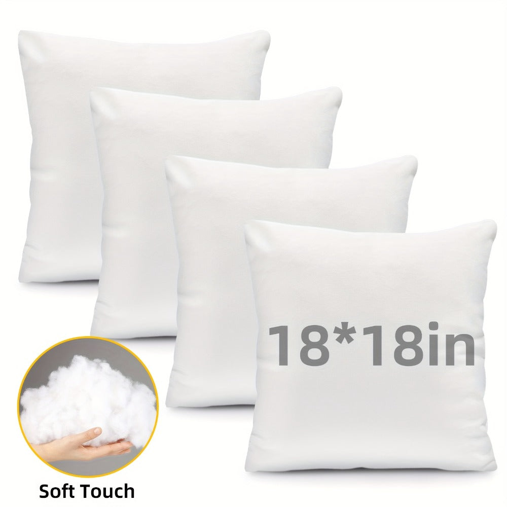 Outdoor Pillow Inserts 4/6 Pack, Soft or Waterproof Throw Pillow Forms for Sofa, Bed & Patio, 12x20-20x20 Inch