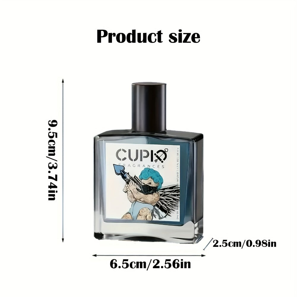 Cologne Spray for Men by CUPID in a 1.7 fl oz Bottle with Turquoise Glass and Boxed Presentation