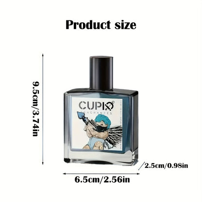 Cologne Spray for Men by CUPID in a 1.7 fl oz Bottle with Turquoise Glass and Boxed Presentation