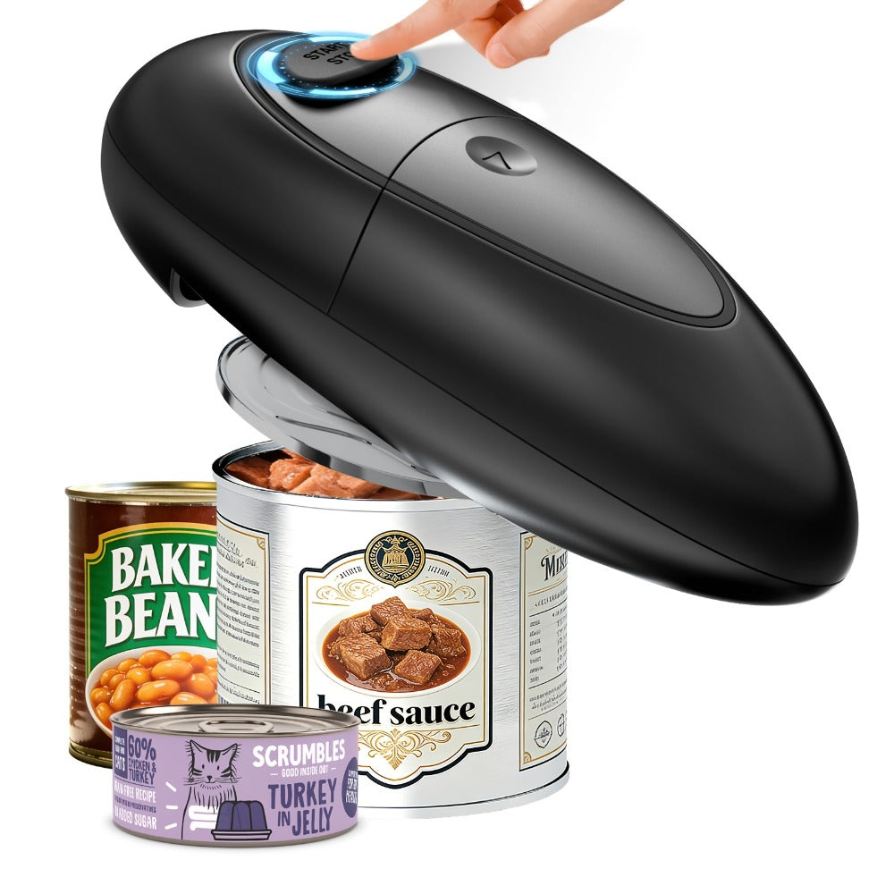 Electric Can Opener One-Touch Automatic – Smooth Edge Battery Operated Handheld Opener for All Can Sizes, Best Kitchen Gadget for Seniors