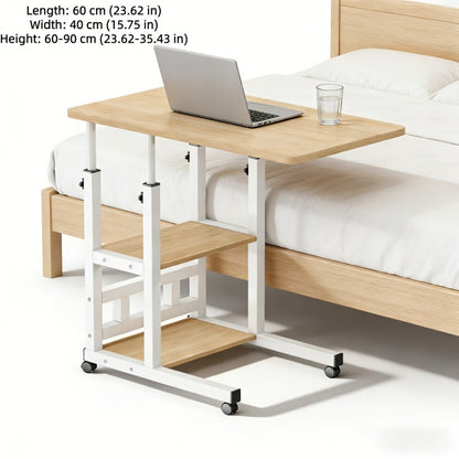 Bedside Table with Wheels Adjustable Height – Multi-Style Nursing Care Table for Elderly & Patients | Single & 3-Tier Rolling Overbed Dining