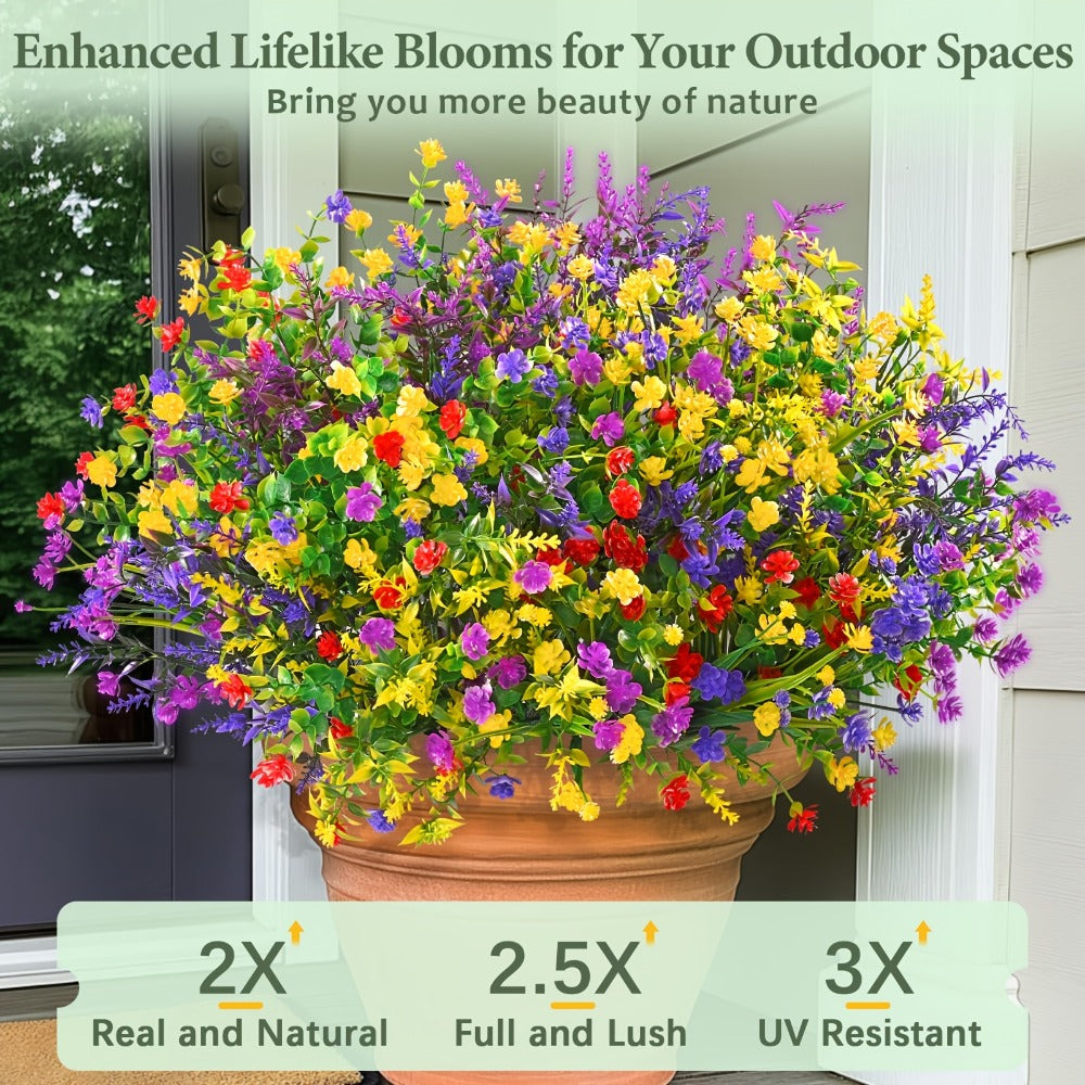 Artificial Flowers Multicolor Daisy Bundles in 9, 18, 27 or 36-Pack Options for Planter Displays