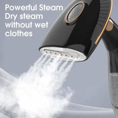 1500W Handheld Garment Steamer with Wide Steam Head, Detachable Tank Area and Two Preserved Model Labels
