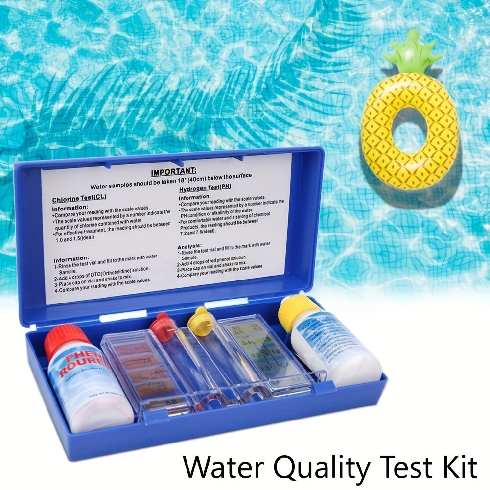Pool Test Kit pH Reagent, Swimming Pool Spa Hot Tub Water Testing for Garden, Patio and Yard Use