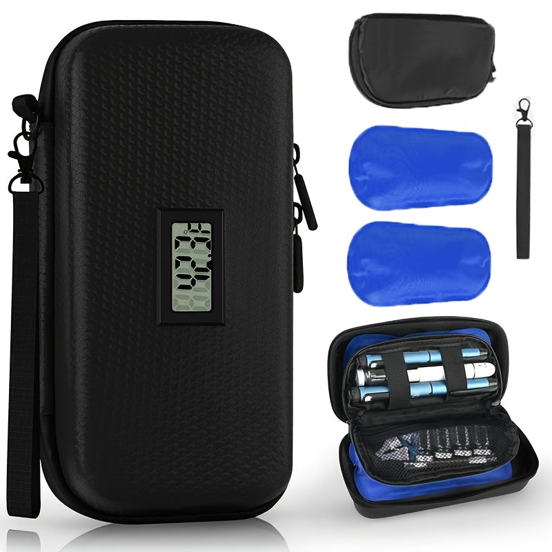 Insulin Cooler Travel Case Refrigerated Medication Case Temperature Display Wristband for Entryways, Bedrooms and Living Spaces