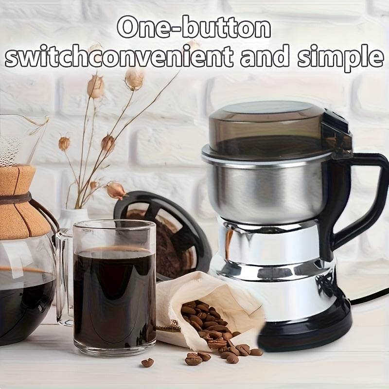 Electric Grain Grinder Mill, High-Speed Spice Coffee Herb Grinding Machine with Powerful Motor, Compact Design for Home Kitchen Use
