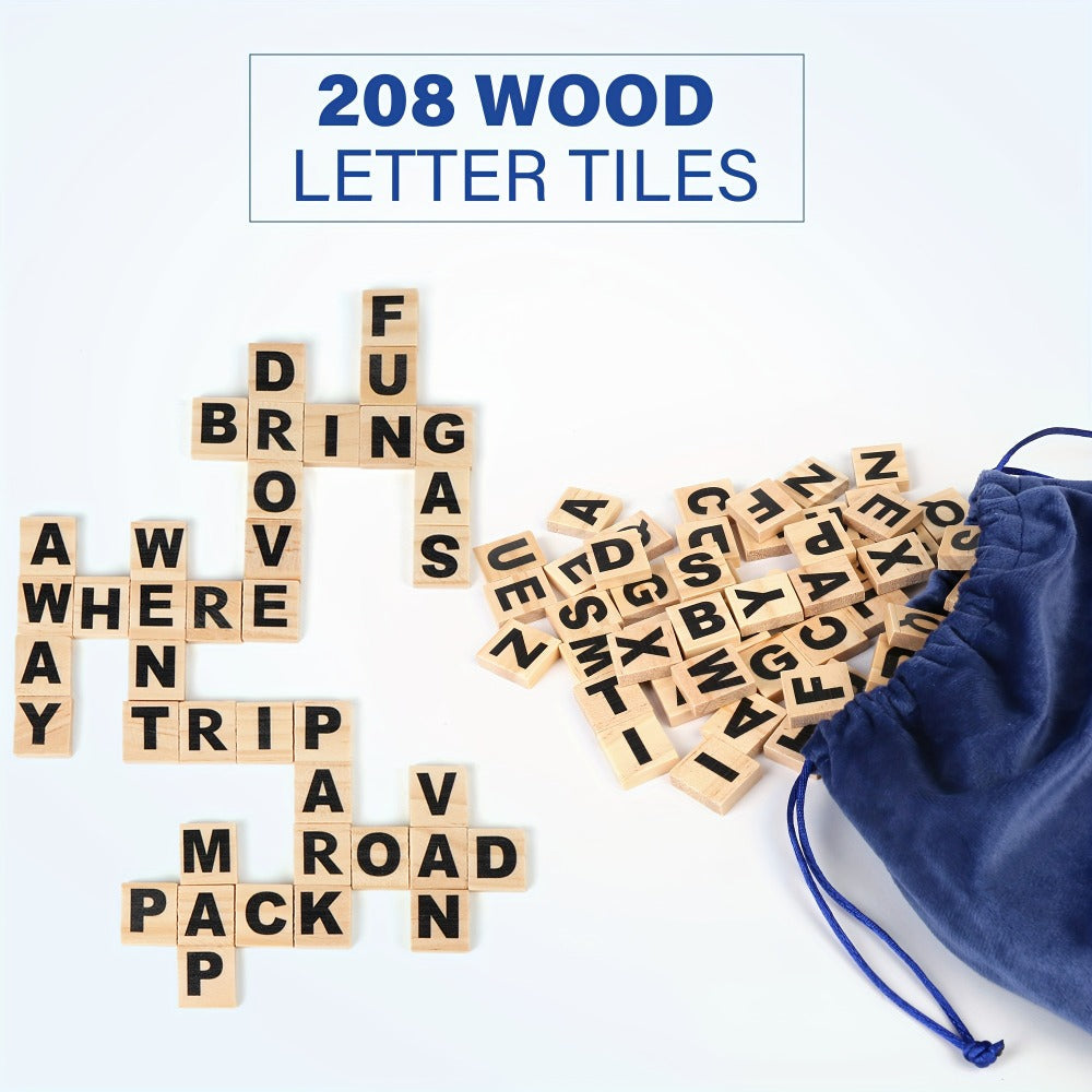 Spelling Flash Card Game for Kids Ages 4-8 – 224 Phonics Sight Word Flashcards, 208 Wood Letter Tiles & Dice