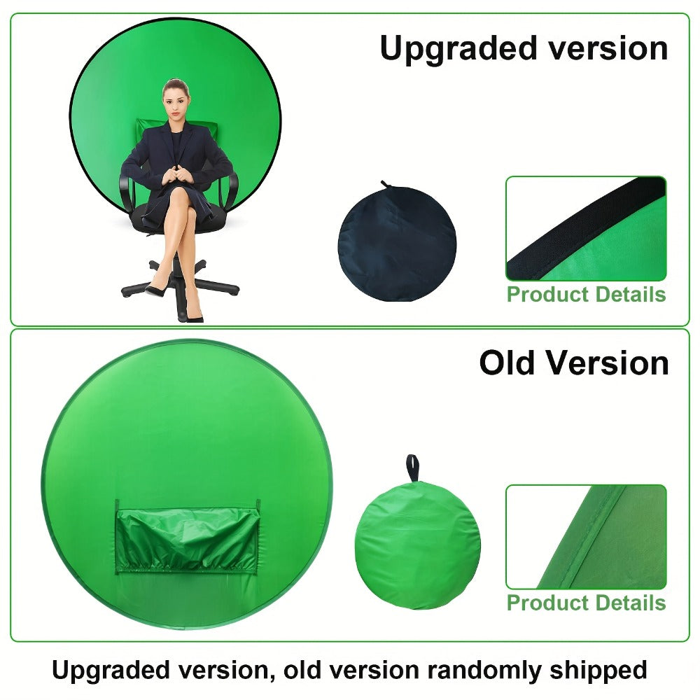 Folding Green Screen Background Frame Studio Kit | Portable Collapsible Backdrop for Live Streaming, Photography, Gaming, Video Calls