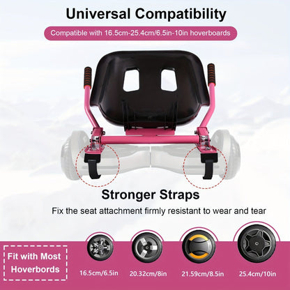 Hoverboard Go Kart Seat Attachment Buggy Conversion Kit 6.5-10 Inch with the Listed Color, Size or Set Options for Everyday Use
