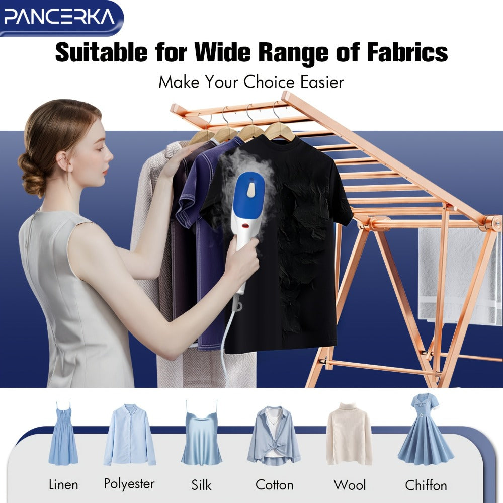 Portable Steam Iron Steamer Fast 25-Second Heat-Up Horizontal Vertical Steaming Dry Ironing for Entryways, Bedrooms and Living Spaces
