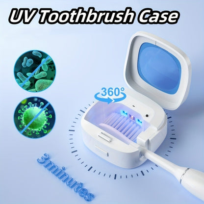 Toothbrush Case USB Rechargeable, 200mAh Battery Compact Portable Toothbrush Cover for Travel
