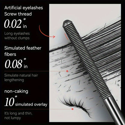 Mascara Primer Waterproof 24-Hour – Smudge-Proof Volumizing Eyelash Primer with Spiral Brush for Curling & Lengthening