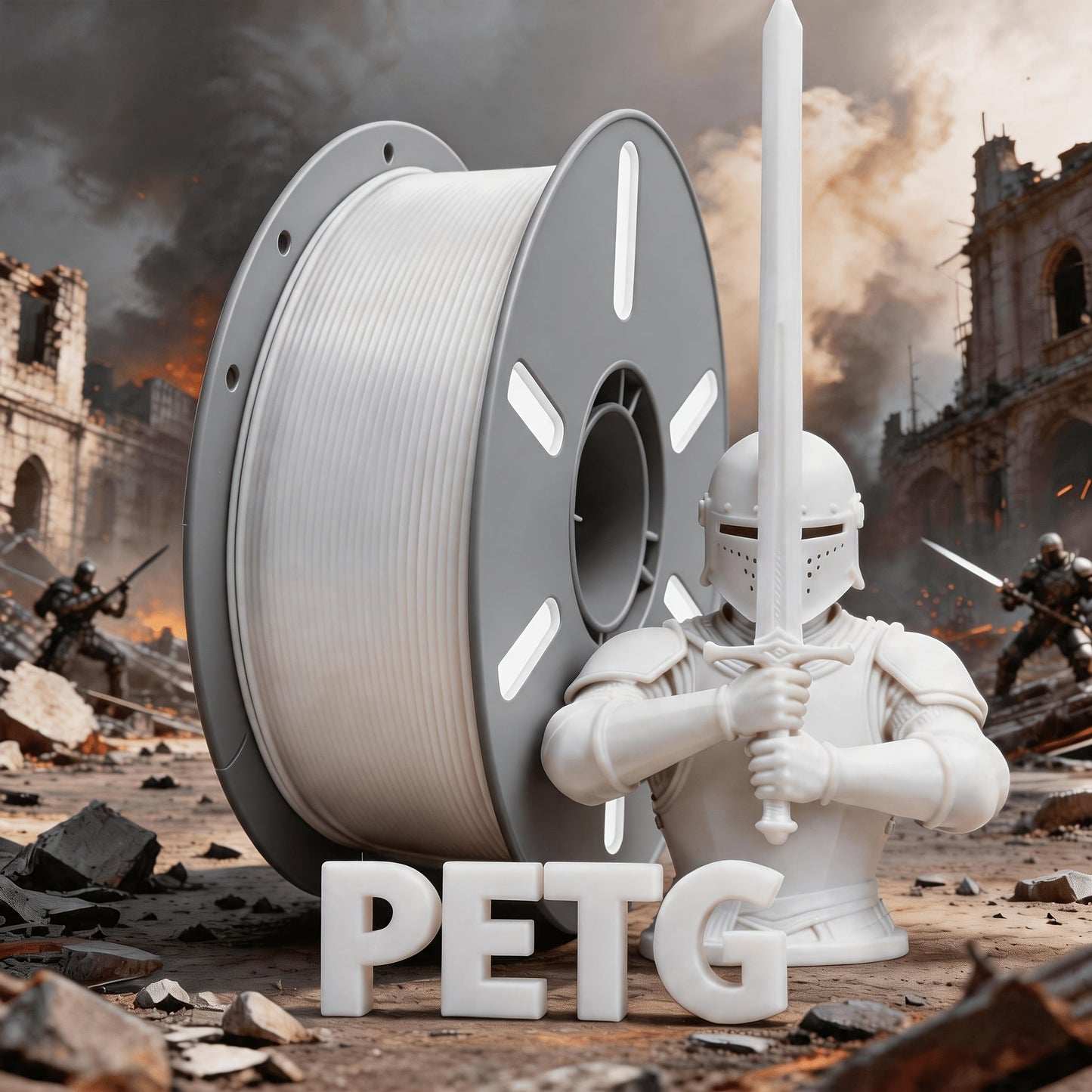 3D Printer Filament PETG 1.75mm 1kg Open-Rim Spool with Nine Solid, Metallic and Transparent Options