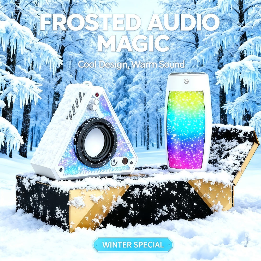 Portable Bluetooth Speaker Triangular Rechargeable Model with Subwoofer and Six available choices Options