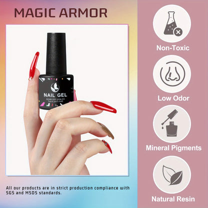 Gel Nail Polish 8-Color Rhapsody Pastel Set with Soft Muted Tones for All-Season UV/LED Soak-Off Nail Art