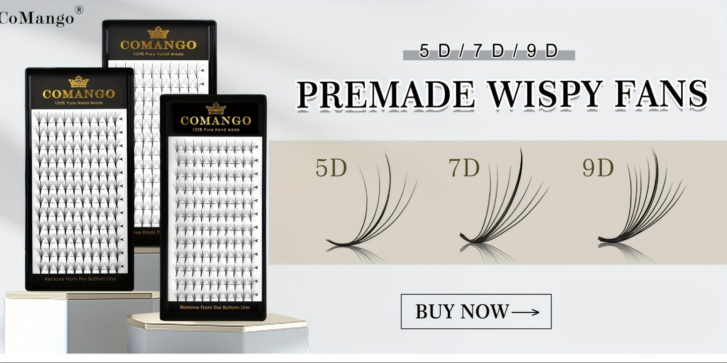 120-Fan Tray Premade Volume Lash Extensions 5D 7D 9D Wispy Faux Mink Eyelash Extensions C D Curl Mix 8-15mm