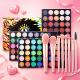 120 eyeshadow colors with 8 makeup brushes