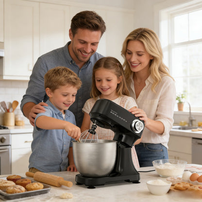 Electric Food Mixer 4.8 Qt 12-Speed Portable Stand Mixer for Daily Baking with Egg Whisk Dough Hook Flat Beater Kitchen Tilt-Head Mixer