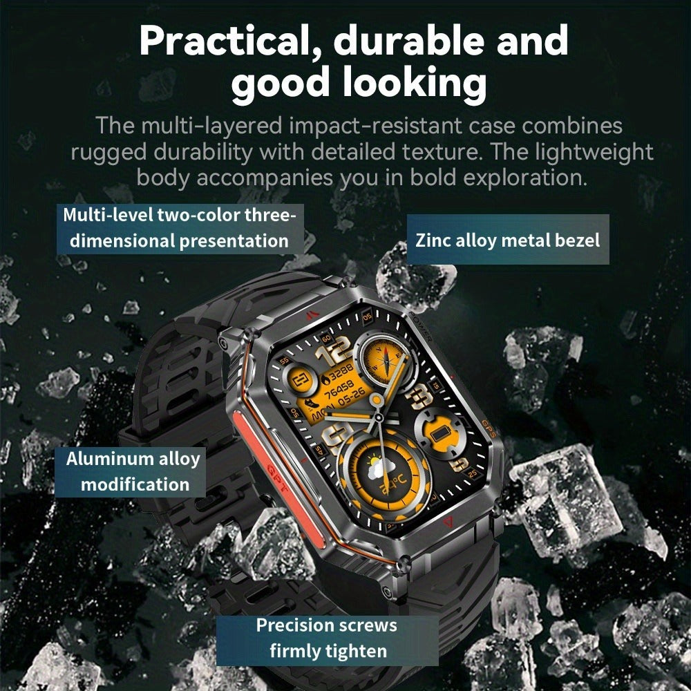 Smartwatch for Men with GPS, IPX8 Rating, Altimeter, Barometer, Compass and LED Flashlight