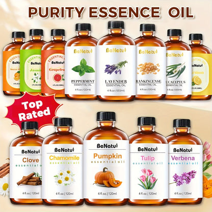 Large 120ml Aromatic Oil Bottles in Lavender, Peppermint, Eucalyptus and Seven More Options