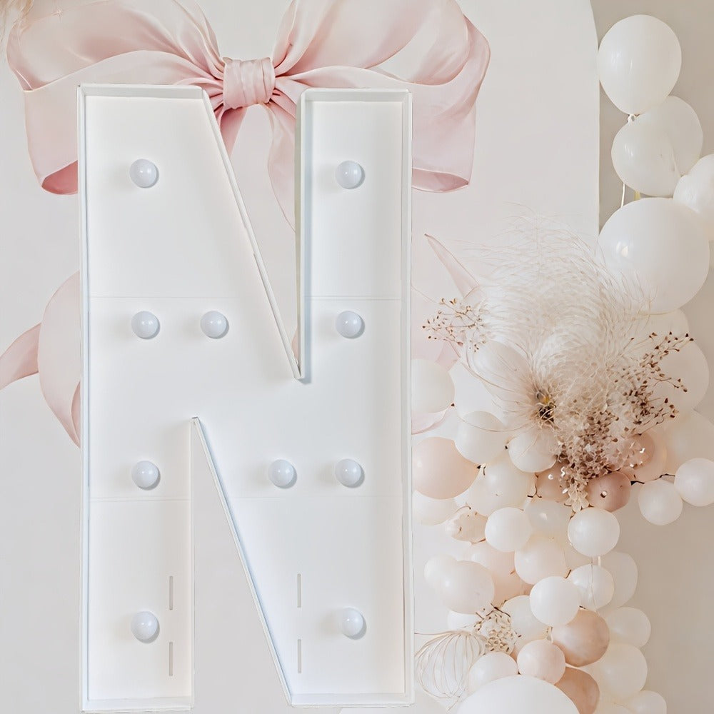 Marquee Letter Lights White LED - 3FT Light Up Letters A-Z for Birthday, Anniversary, Wedding & Party Decor