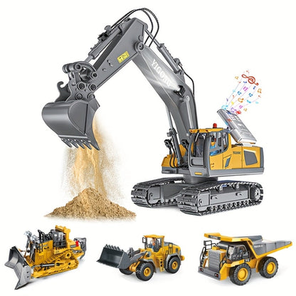 RC Construction Vehicle Set for Kids 2 3 4 Piece 2.4GHz 12-Channel Excavator with the Listed Color, Size or Set Options for Everyday Use
