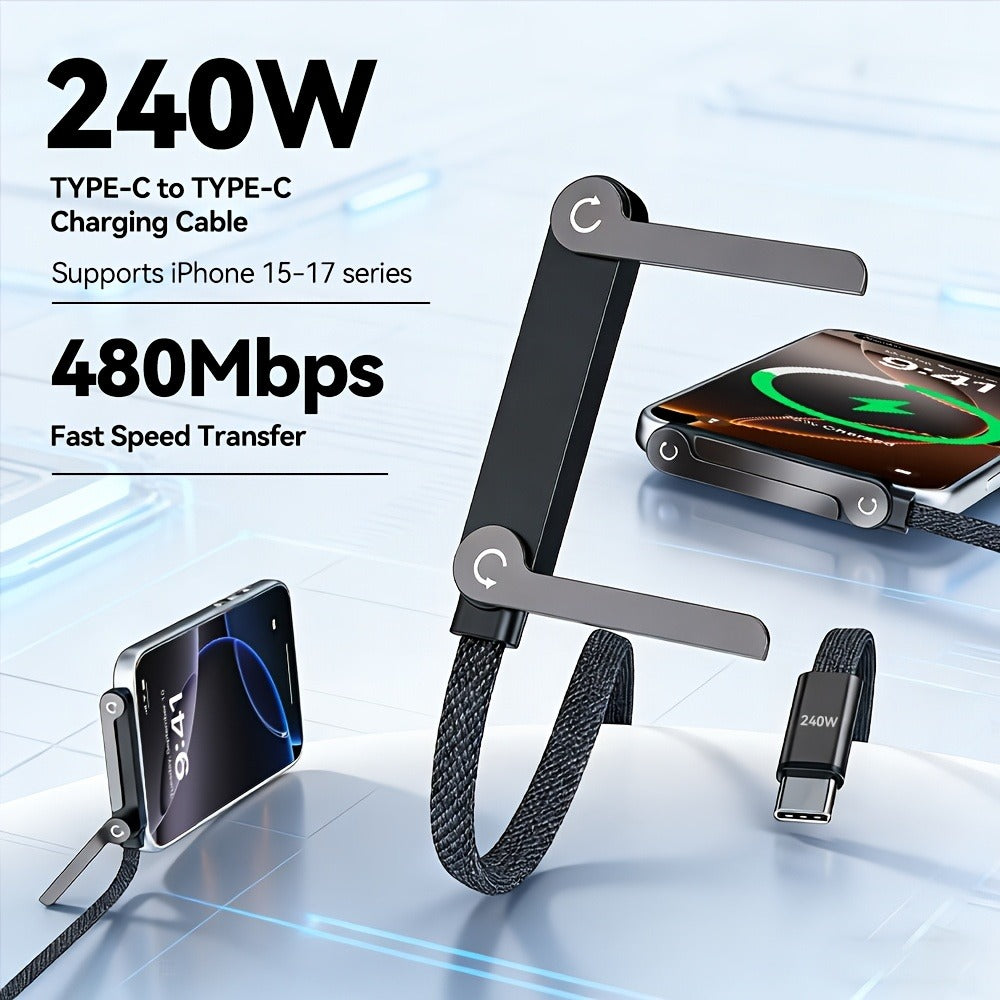 USB-C to USB-C Fast Charging Cable & Adapter, Compatible with iPhone 15 16 17 Pro Max, Samsung Galaxy S24 S23