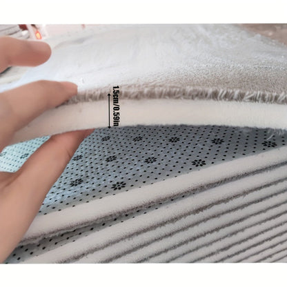 Three-Piece Bathroom Mat Set with 50 × 120, 50 × 80 and 50 × 60 cm Rugs in Five Solid Colors