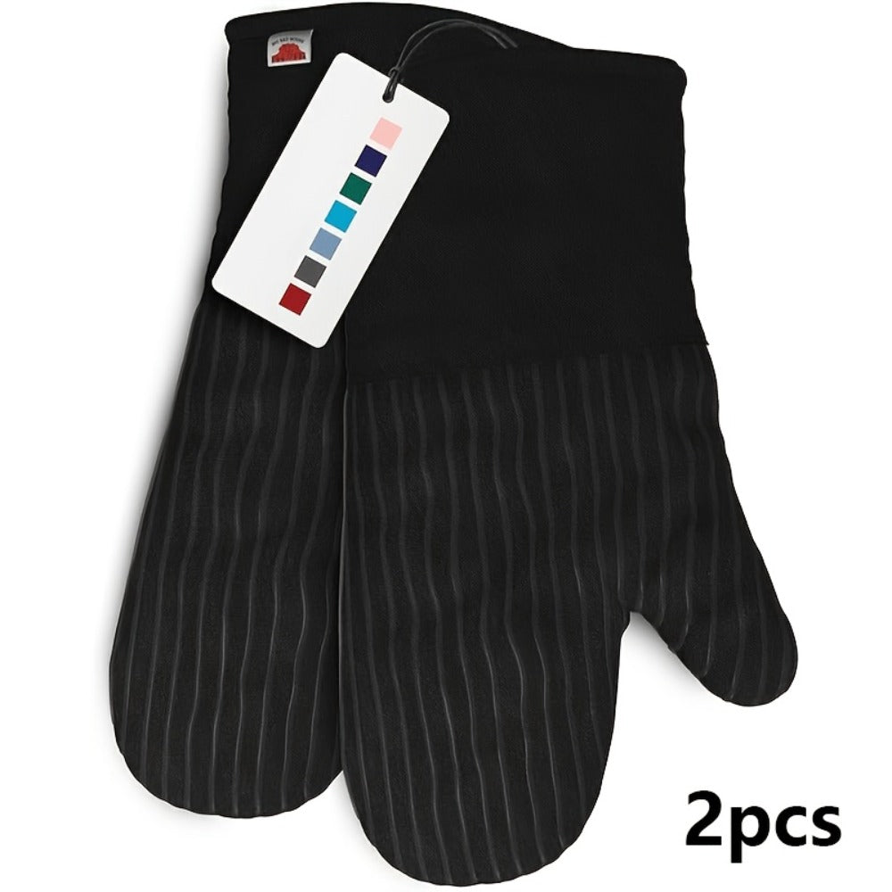 Oven Mitts and Pot Holders Set 6 Piece Heat Resistant Kitchen Gloves Cooking Mitts with Potholder