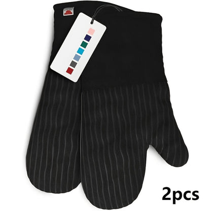 Oven Mitts and Pot Holders Set 6 Piece Heat Resistant Kitchen Gloves Cooking Mitts with Potholder