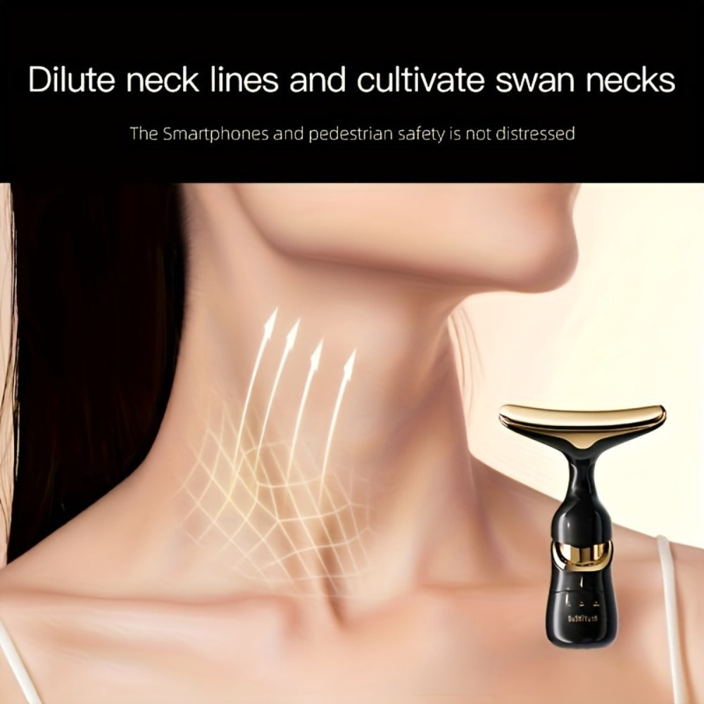 Facial Massager 3-in-1 with Interchangeable Heads for Face Neck Eyes for Home or Salon Spa Use