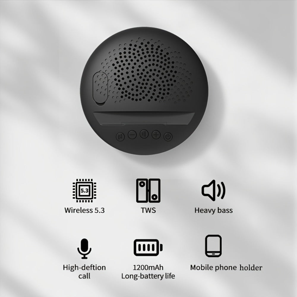 Multifunctional Bluetooth Speaker with Phone Stand & Pen Holder, Portable Wireless Speaker with Rope