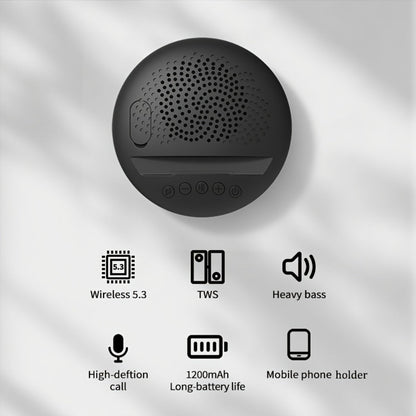 Multifunctional Bluetooth Speaker with Phone Stand & Pen Holder, Portable Wireless Speaker with Rope