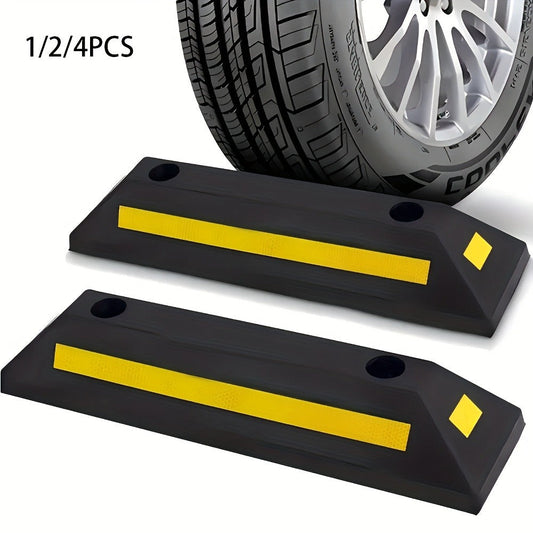 Garage Parking Curb Stop Rubber Wheel Stop 21 Inch Heavy Duty Car Tire Guide Railing for Garage Floor Wall Protector Vehicle Parking Aid 1pc