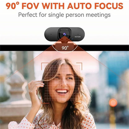 4K Webcam AI Auto Framing True Autofocus with Dual Noise Canceling Mics & 90° FOV for an Everyday Personal Care Routine