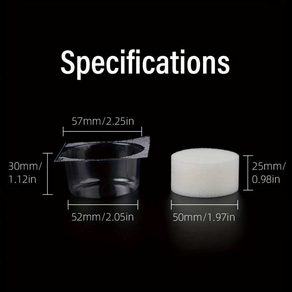 Tattoo Needle Dip Clean Cups 24pcs Foam Liner, Odorless Non-Electric Safe Cleaning for Cartridge & Traditional Needles