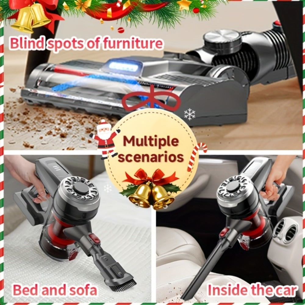Cordless Vacuum Cleaner with Green Light Indicator for Entryways, Bedrooms and Living Spaces