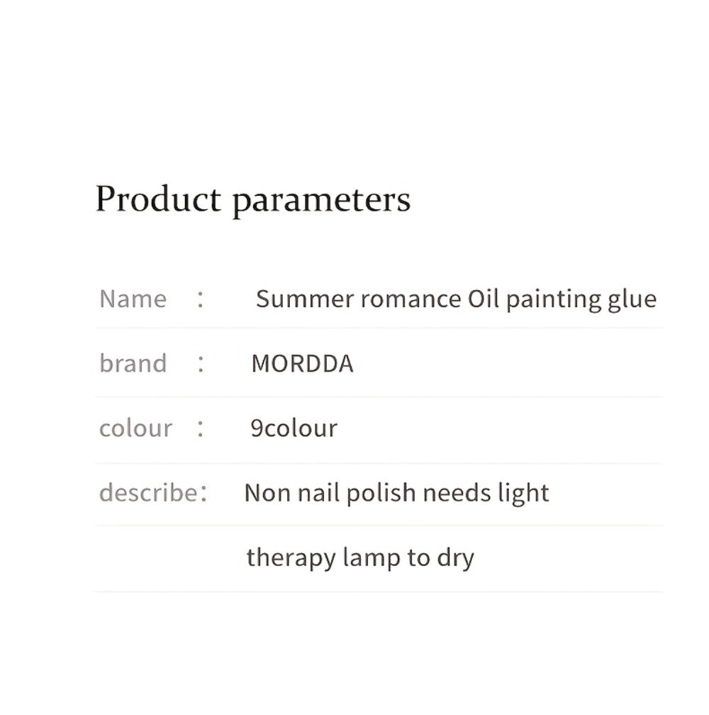 Gel Nail Polish Set with MORDDA Label, 9 Romantic Summer Dopamine Gel Colors in Nine-Grid Set