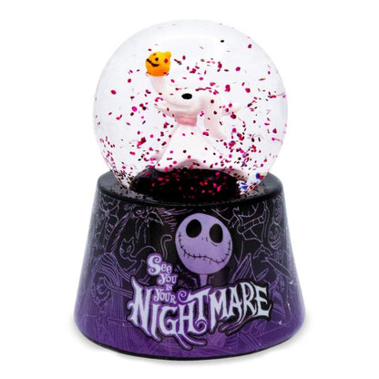 Nightmare Before Christmas Zero Light-Up Snow Globe, Disney Jack Skellington Dog Mini Collectible Snow Globe 3-Inch