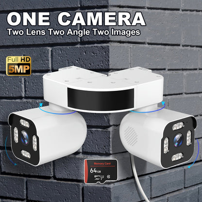 5MP Dual Lens PTZ WiFi Security Camera 360° with AI Motion Detection – Xparkin Full Color Night Vision, Sound & Motion Alerts