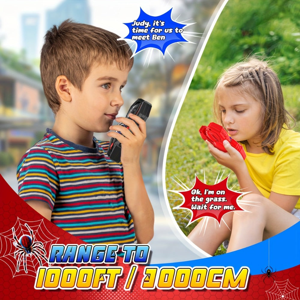 Spider Walkie Talkies for Kids, Long Range Outdoor Toy for Boys & Girls Ages 3-8, Camping Hiking Adventure Gift