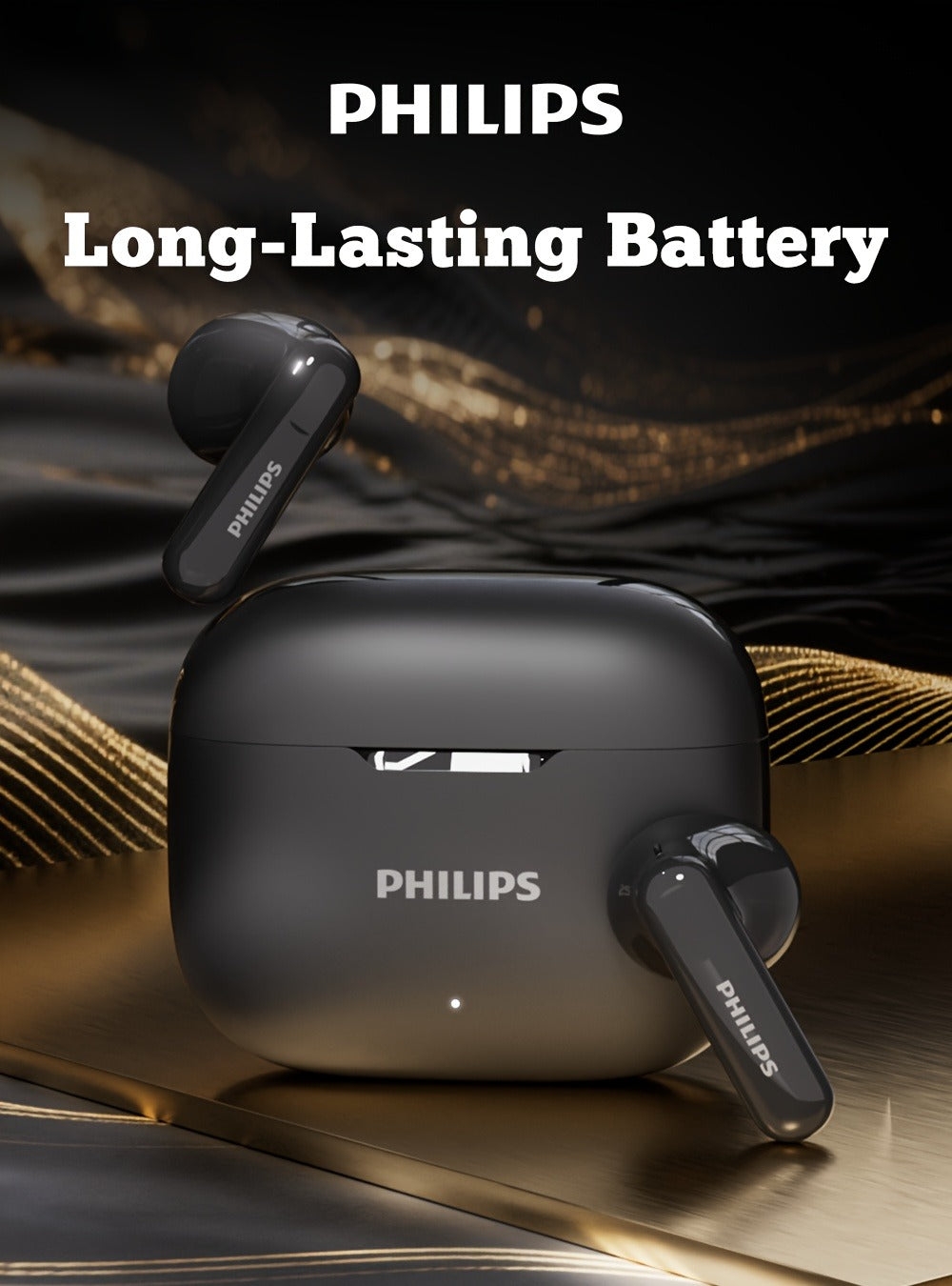 Wireless Earbuds Philips TAT1220 Bluetooth 6.0 with ANC, Touch Controls, Type-C Case and Two Colors
