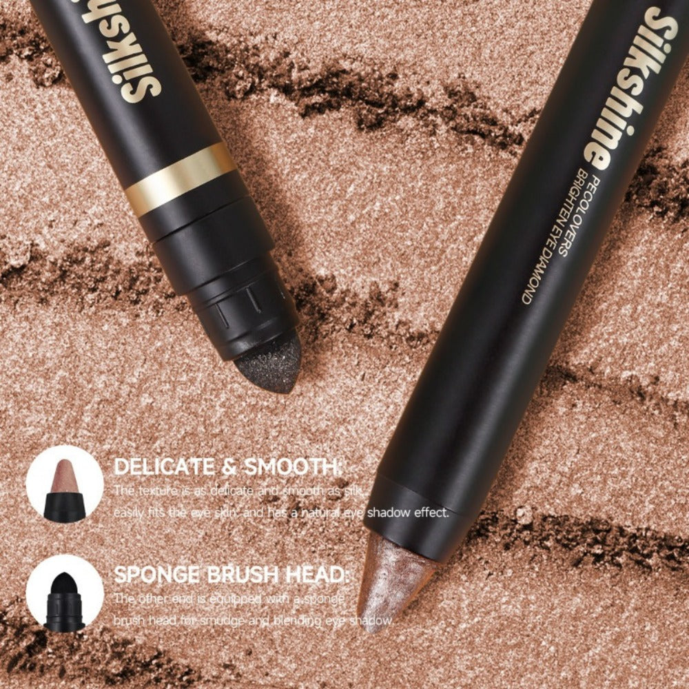 Metallic Eyeshadow Stick Set 9pcs Waterproof Long-Lasting Eye Makeup Kit – Shimmer Crayon Eye Brightener Highlighter & Eyeliner Pen