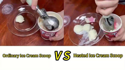 Heated Electric Ice Cream Scoop, USB-C Rechargeable with 3 Temperature Levels up to 158°F, Touch-Activated