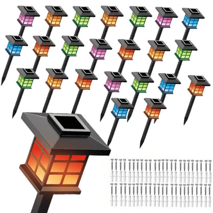 Solar Garden Lights Pathway Stakes in 6/12/24-Piece Sets with Warm, Cool or Multicolor Options