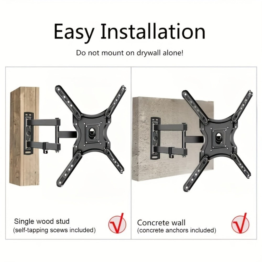 Tilt Swivel TV Wall Mount 22-60 Inch, Iron Construction, Multi-Angle Adjustment for an Everyday Personal Care Routine